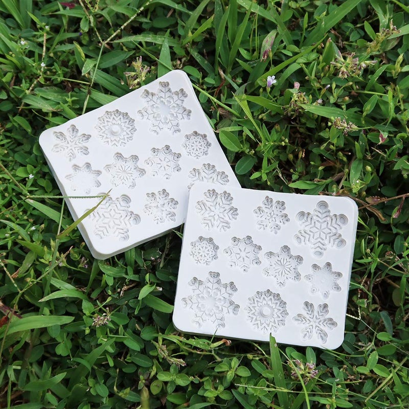 CNYMANY 2 Pcs Fondant Silicone MOLDS  CNYMANY 20 Cavity 3D Christmas Snowflake Mould Sugarcraft Cake Decoration Cupcake Topper Crafting Projects Sugar Gum Paste Resin Polymer Clay Mold - Image 4