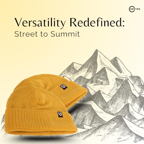 Coreteq Unisex Soft Wool Winter Cuff Beanie Cap (Mustard Yellow, Free Size, Pack of 1) - Image 5