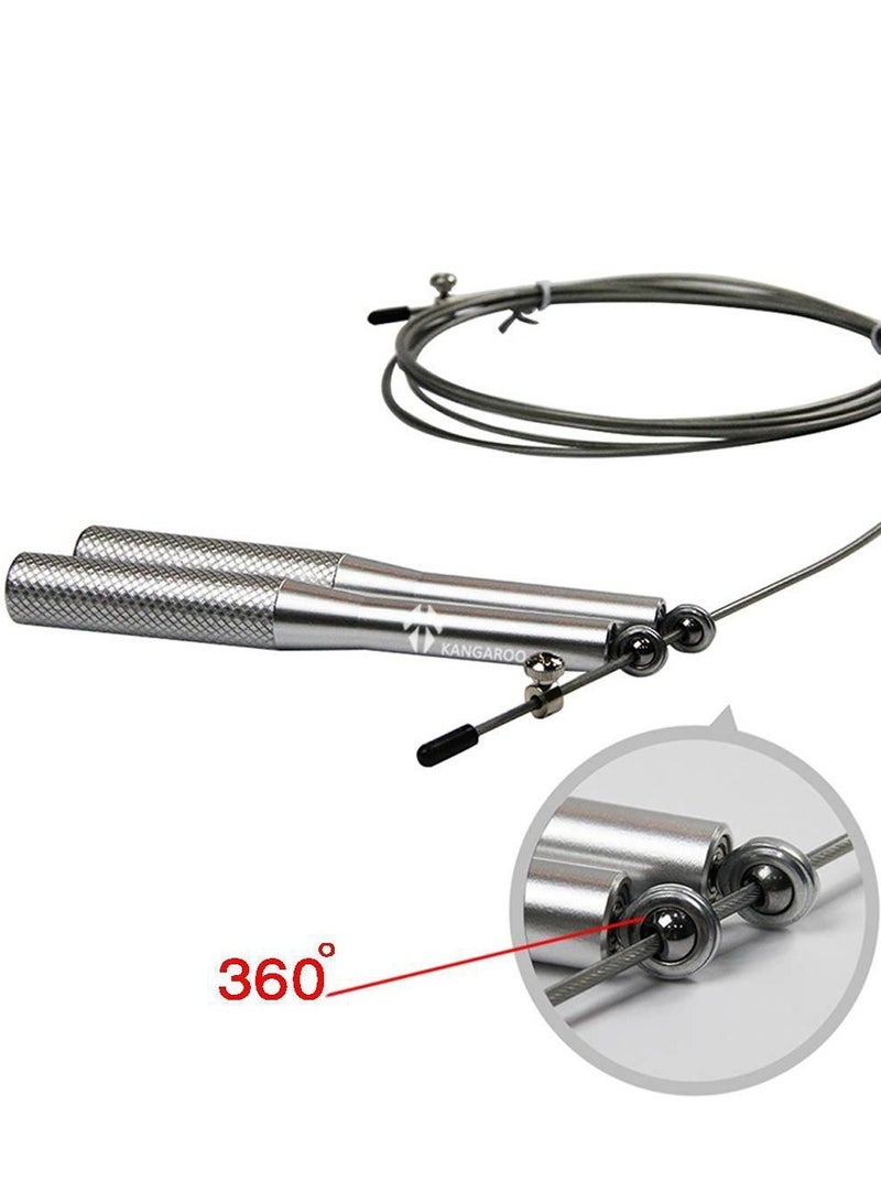 كانجرو حبل نط احترافي من كانجرو – حبل قفز للياقة البدنية مع رأس دوار 360°، مقابض ألومنيوم قوية وخفيفة الوزن، مانع للانزلاق - Image 3