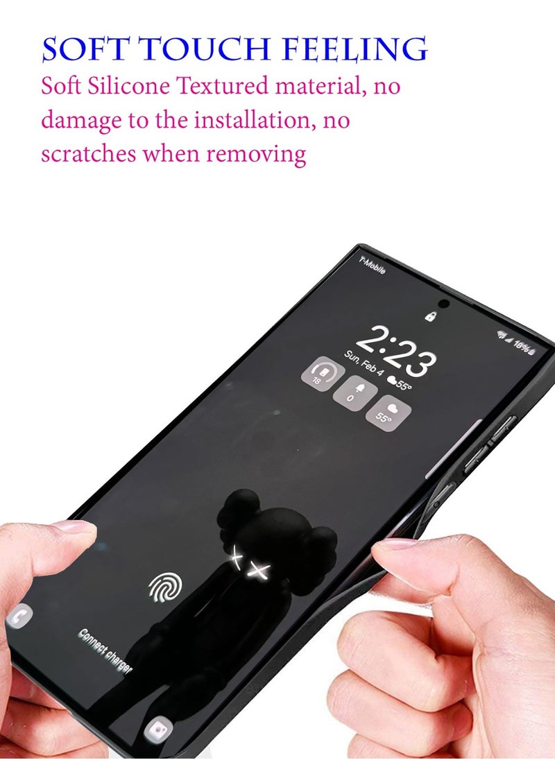 CHAPPELINE - Liquid Silicone With Raised Camera Lips Card Holder Case Cover For Samsung Galaxy S24 Ultra 5G 2024 Black - Image 1