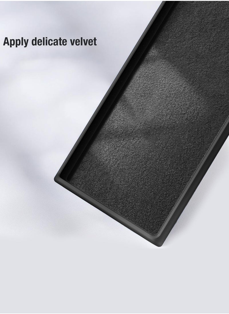 CHAPPELINE - Liquid Silicone With Raised Camera Lips Card Holder Case Cover For Samsung Galaxy S24 Ultra 5G 2024 Black - Image 1