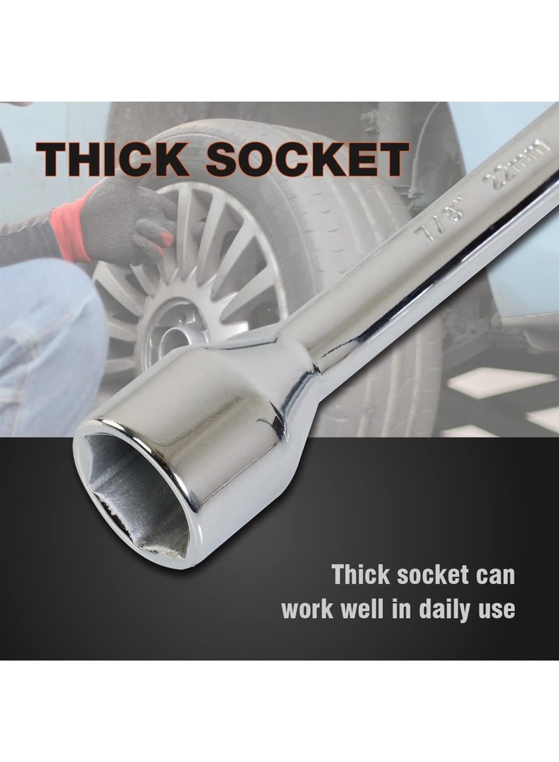 بيوينتي مفتاح عجلات قابل للطي بأربعة اتجاهات، مقاس 14 بوصة + مفتاح إطارات متري متقاطع، مفتاح عجلات عالمي قابل للطي للسيارات والشاحنات - Image 4