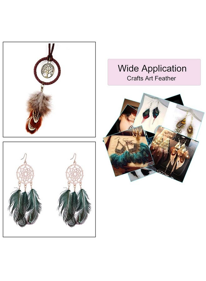 MWOOT Pack Of 180 Crafts Art Coloured Feathers, 4-8Cm Mini Pheasant Feathers For Diy Earrings Jewelry Dreamcatcher Making Home Wedding Baby Shower Decorations, Decor Accessories Natural Feather - Image 4