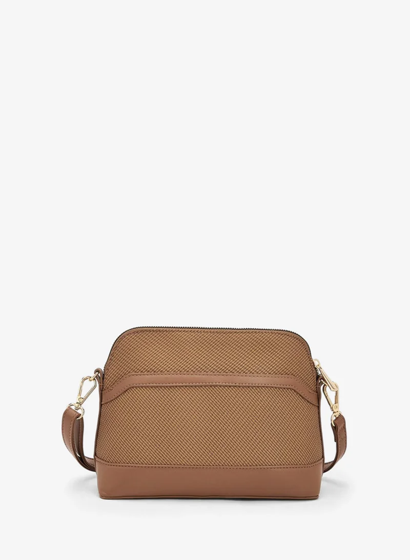Flora Bella By Shoexpress  Flora Bella Textured Crossbody Bag with Detachable Shoulder Strap for Women | Best Price UAE