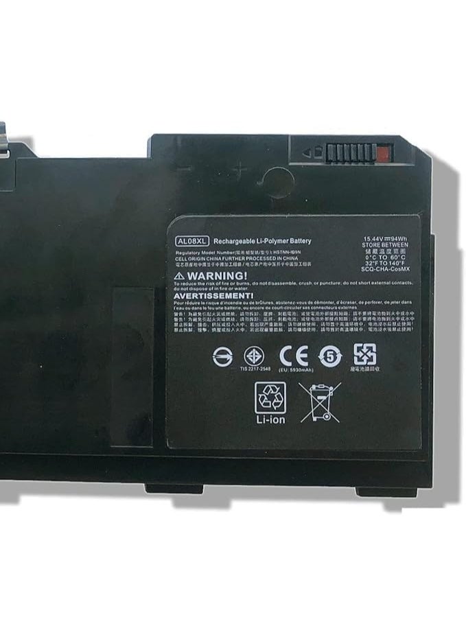 Terabyte بطارية AL08XL HSTNN-IB9N متوافقة مع HP ZBook Fury 15 G7 ZBook Fury 15 G8 ZBook Fury 17 G7 ZBook Fury 17 G8 بسعة 15.44V 94Wh 5930mAh - Image 2