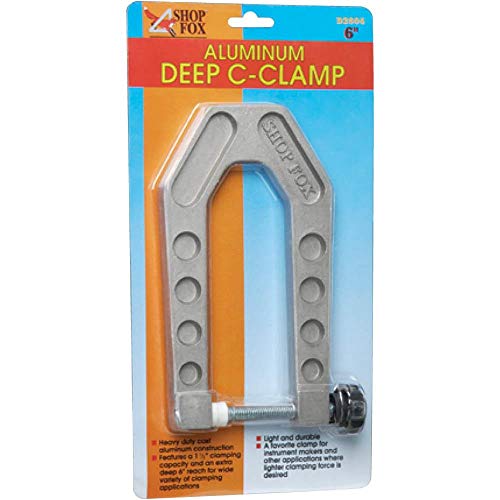 Shop Fox D2804 6-Inch Aluminum Deep Reach C-Clamp - Image 2