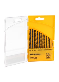 Epsilon HSS Drill Bits- EPSDB1414 Pack of 13 Bit, Includes 6.5, 6, 5.5, 5, 4.8, 4.5, 4, 3.5, 3.2, 3, 2.5, 2, 1.5, Versatile and Highly Durable Perfect for a Wide Range of Applications Black  - Image 2