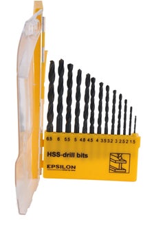 Epsilon HSS Drill Bits- EPSDB1414 Pack of 13 Bit, Includes 6.5, 6, 5.5, 5, 4.8, 4.5, 4, 3.5, 3.2, 3, 2.5, 2, 1.5, Versatile and Highly Durable Perfect for a Wide Range of Applications Black  - Image 5