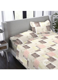 Trident Trident Indulgence King Size Sateen Bedsheet For Double Bed-100% Cotton Bedsheet Set-5-Piece Set(1 Bedsheet Set With 4 Pillowcovers)-Softness 300 Thread Count-Luxurious Feel(Leafage),300 tc,Multicolor  - Image 3