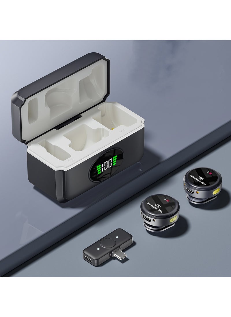 Generic Wireless lapel microphone, 48h battery life, suitable for mobile phones, computers, with portable charging case, noise reduction radio  - Image 2