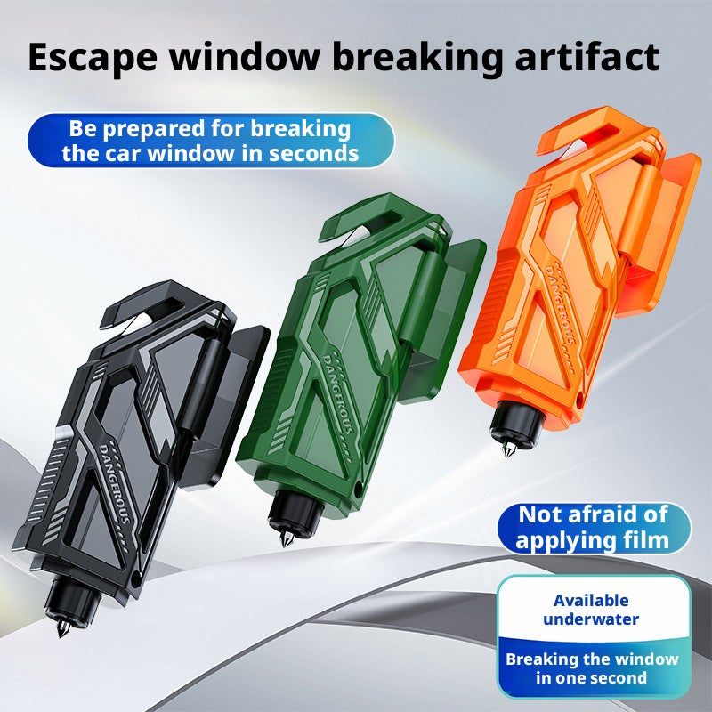 Car Emergency Hammer Window Breaker Seatbelt Cutter Portable Escape Tool - Image 1