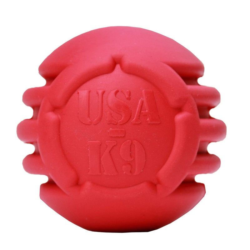 SodaPup USAK9 Stars Stripes Durable Dog Ball Toy Chew Toy Made in USA from NonToxic PetSafe Food Safe Natural Rubber for Bonding Mental Physical Exercise Problem Chewing Calming More - Image 2