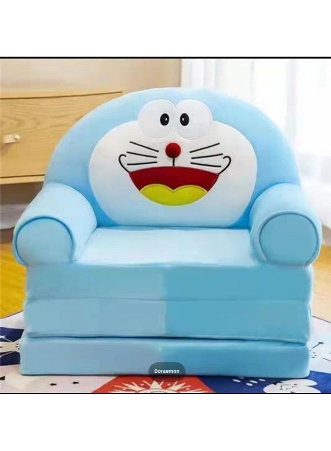 Cute Cartoon Seat Plush Folding Sofa Crystal Super Soft Baby Seat Lazy Child Sofa-Specifications:Three-layer Folding Finished Product-Color:Dingdang Cat - Image 1