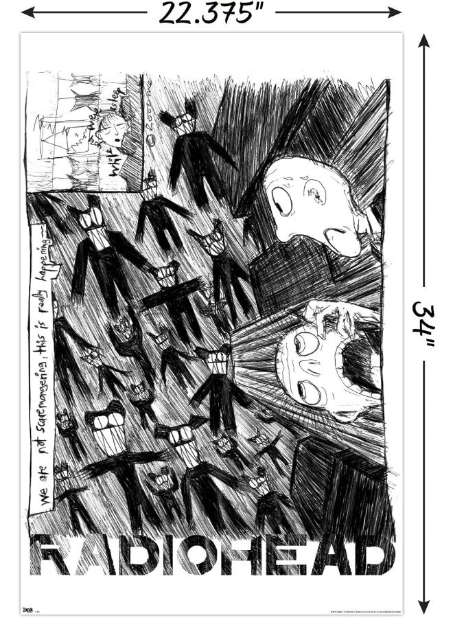 Trends International Radiohead - Scribble Wall Poster 22.375 Inch X 34 Inch Unframed Version - Image 2