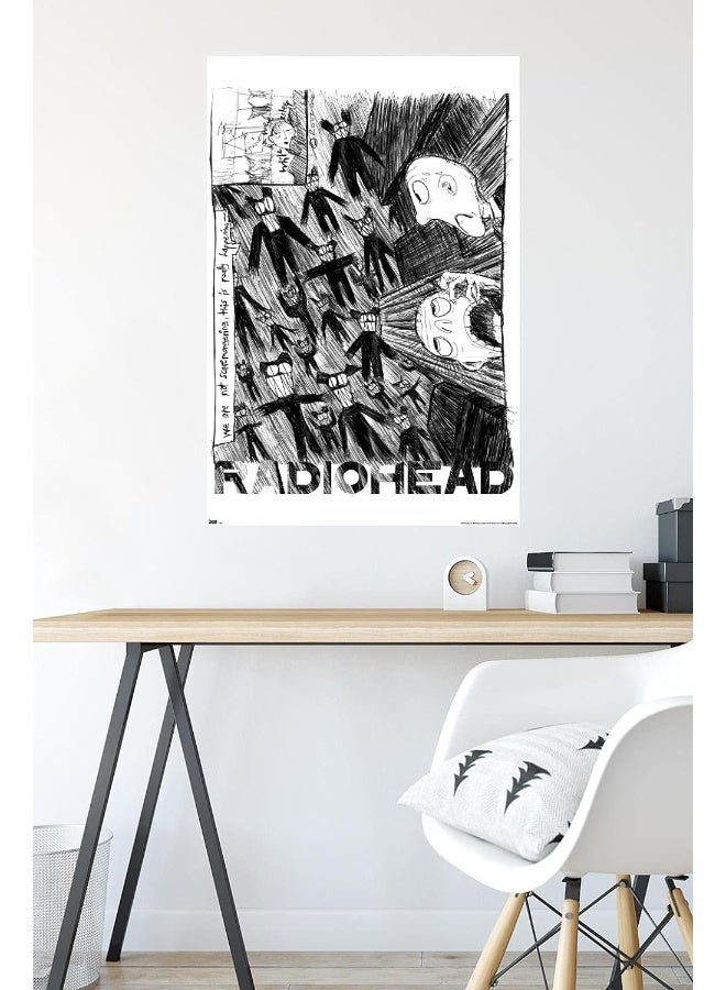 Trends International Radiohead - Scribble Wall Poster 22.375 Inch X 34 Inch Unframed Version - Image 4