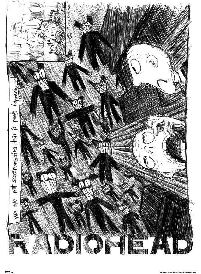 Trends International Radiohead - Scribble Wall Poster 22.375 Inch X 34 Inch Unframed Version - Image 3