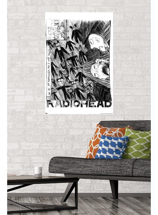 Trends International Radiohead - Scribble Wall Poster 22.375 Inch X 34 Inch Unframed Version - Image 1