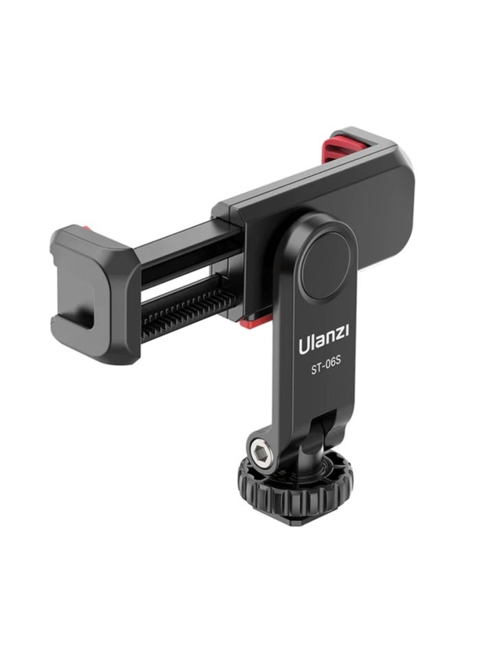 Ulanzi ULANZI ST-06S Camera Hot Shoe Phone Holder – Adjustable Tripod Phone Mount with 1/4" Screw & Cold Shoe Mount for Vlogging, Photography & Video Recording - Image 3