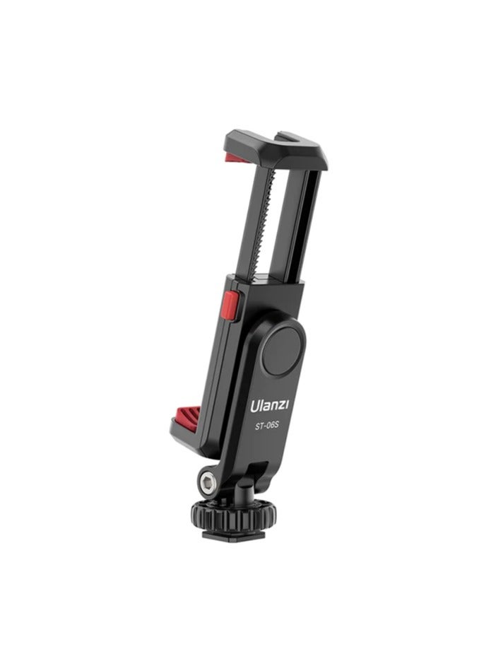 Ulanzi ULANZI ST-06S Camera Hot Shoe Phone Holder – Adjustable Tripod Phone Mount with 1/4" Screw & Cold Shoe Mount for Vlogging, Photography & Video Recording - Image 1