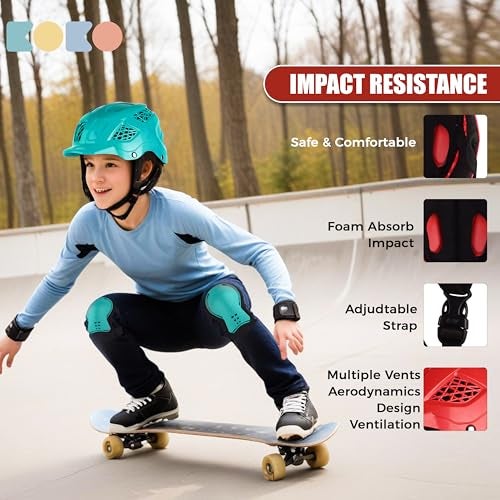 Koko Dragon Kids Skating & Cycling Helmet | Protective Gear for Boys & Girls (Sea Green, Medium 560 MM) - Image 2