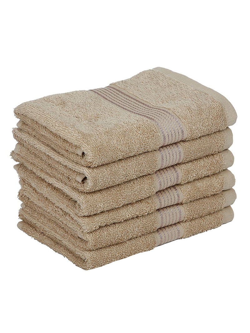 KOPA by Bianca 400 GSM 100% Cotton Soft Terry Towel l 6pc Hand Towel l Towel l Hand Towel l D`Ross l Brown-Gray - Image 3