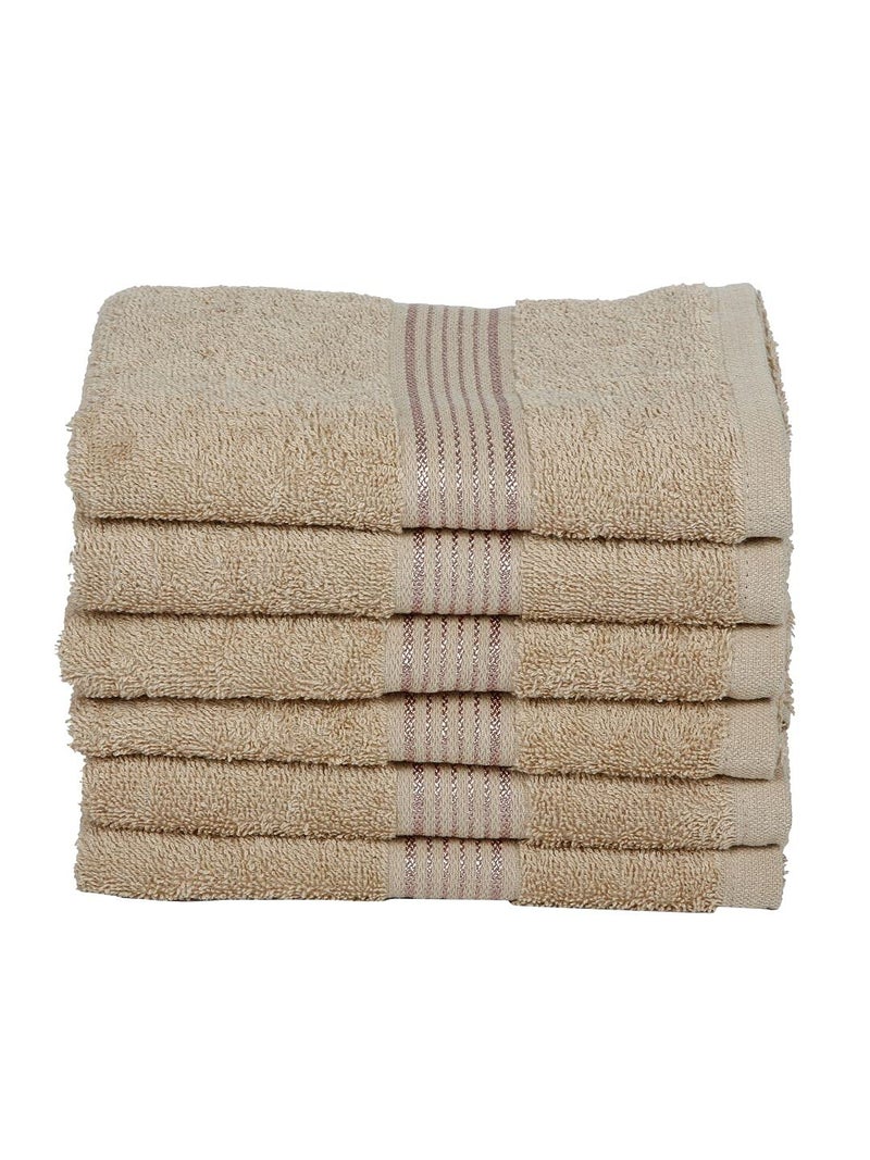 KOPA by Bianca 400 GSM 100% Cotton Soft Terry Towel l 6pc Hand Towel l Towel l Hand Towel l D`Ross l Brown-Gray - Image 2