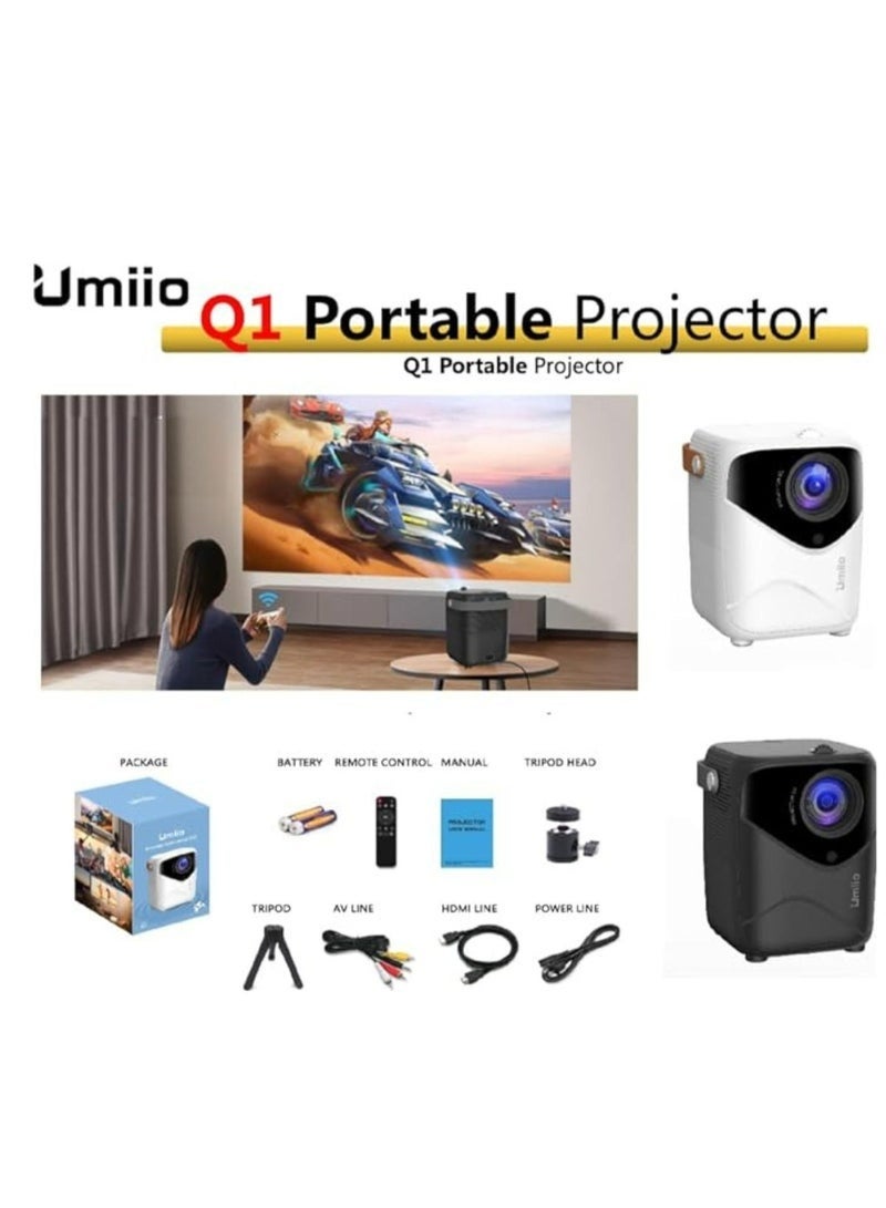 Umiio Q1 HD Smart Laser Projector – Android OS Portable Projector with 5G WiFi, HDMI, Bluetooth & Remote Control, Supports Netflix, YouTube & Online Streaming for Home Cinema, Gaming & Office Use - Image 5