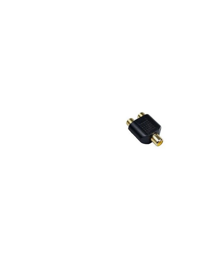 Generic - 1 Female to 2 Female RCA PLUG AV Splitter Adapter - Image 1