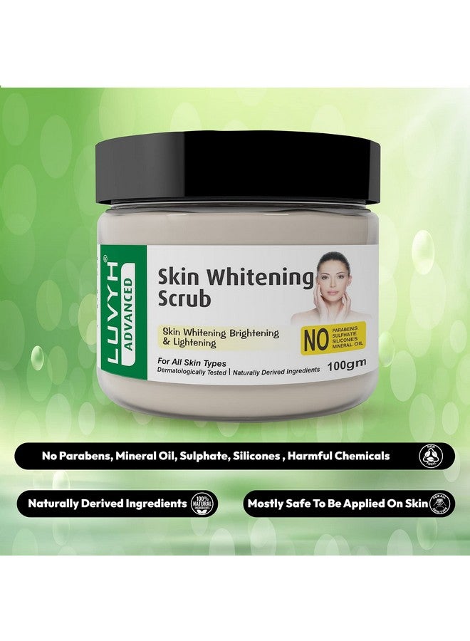 Luvyh Skin Whitening Face Scrub for Bright Smooth, Moisturizing, Glowing Skin| Blackheads & Tan Removal| All Skin Types, 100 Gm - Image 5