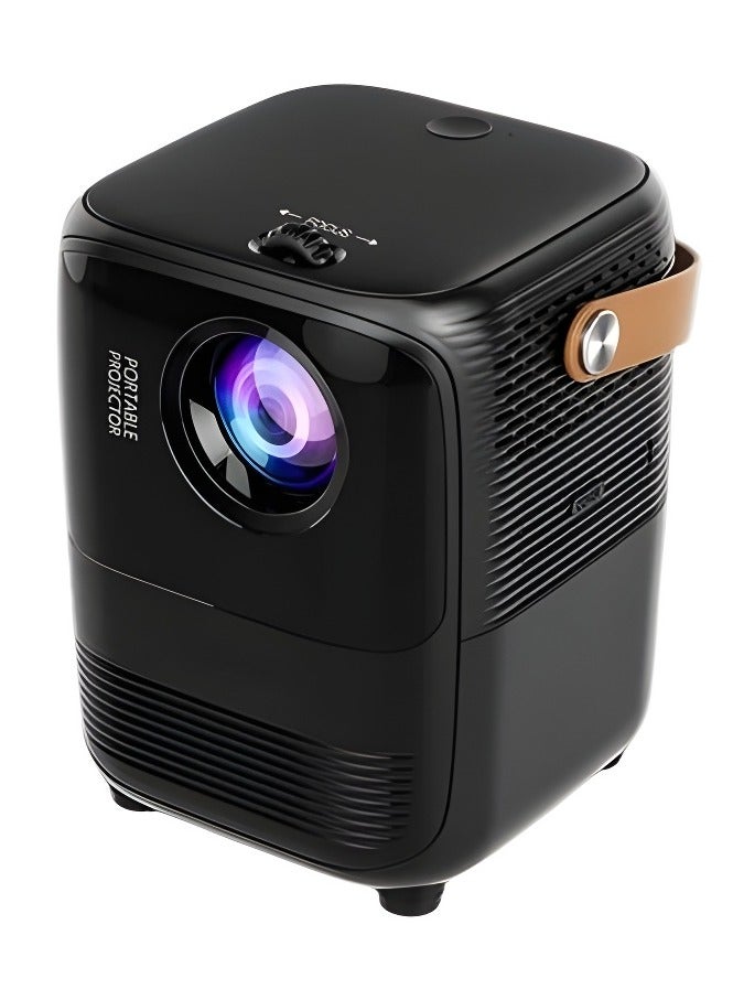 Screen Projector A008 with 5G WiFi & Bluetooth with Quadrangle Trapezoid 1080P Android Projector for Move Music TV Game Casting, Ultra HD Supported, A008 Chip Intelligence Compatible iOS Android Black  - Image 1