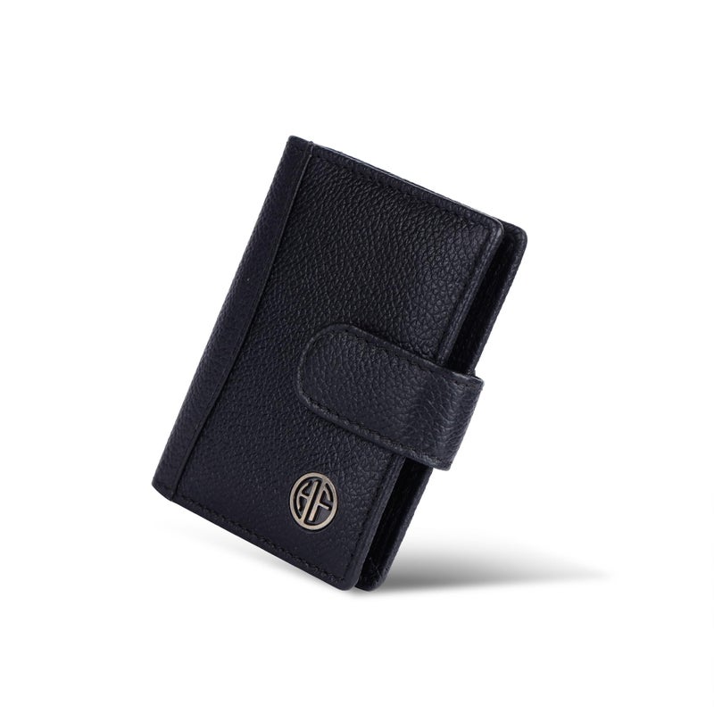 HAMMONDS FLYCATCHER Genuine Leather Card Holder Wallet for Man & Women, RFID Protected ATM/Credit Card Holder Wallet for Men with 18 Slots, Gift for Men, Father, Husband, Boyfriend - Black - Image 2