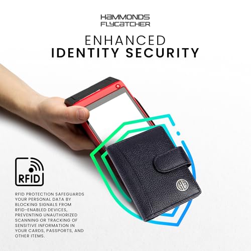 HAMMONDS FLYCATCHER Genuine Leather Card Holder Wallet for Man & Women, RFID Protected ATM/Credit Card Holder Wallet for Men with 18 Slots, Gift for Men, Father, Husband, Boyfriend - Black - Image 5