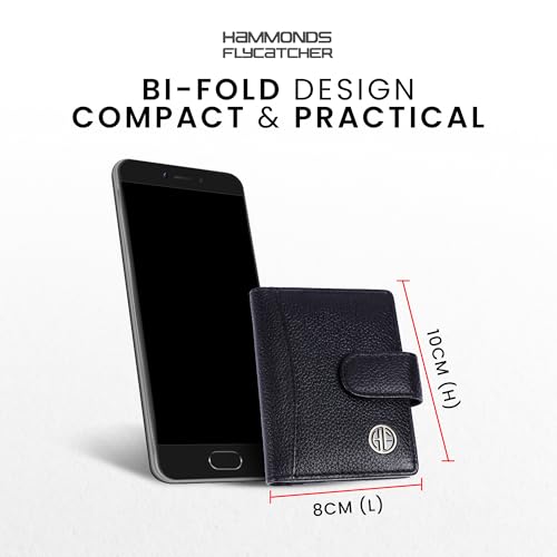 HAMMONDS FLYCATCHER Genuine Leather Card Holder Wallet for Man & Women, RFID Protected ATM/Credit Card Holder Wallet for Men with 18 Slots, Gift for Men, Father, Husband, Boyfriend - Black - Image 4