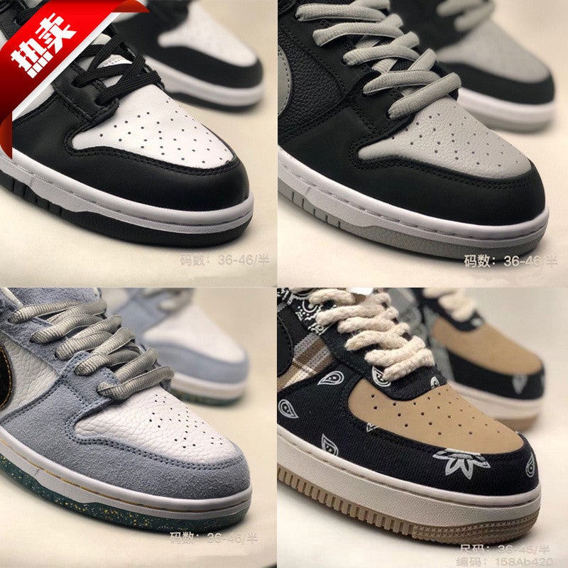 Sb Black And White Panda Dunk Shadow Gray Shoes Wang Yibo Frozen Ow Air Cushion Shoes Paisley Aj Putian Shoes - Image 2