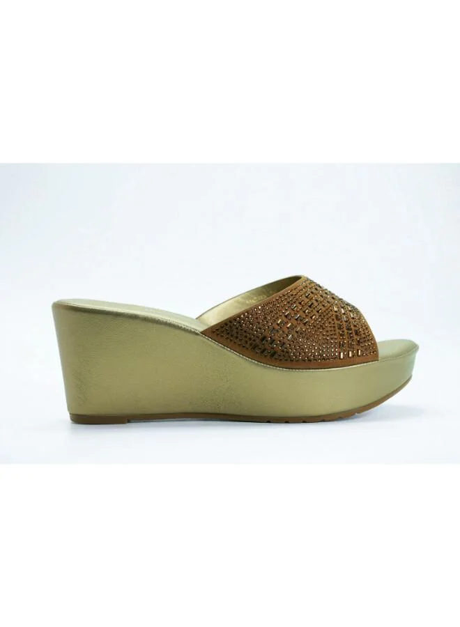 ميشيل مورجان 092-3131 Michelle Morgan Elegant Wedge Mules 514RJ33C Tan