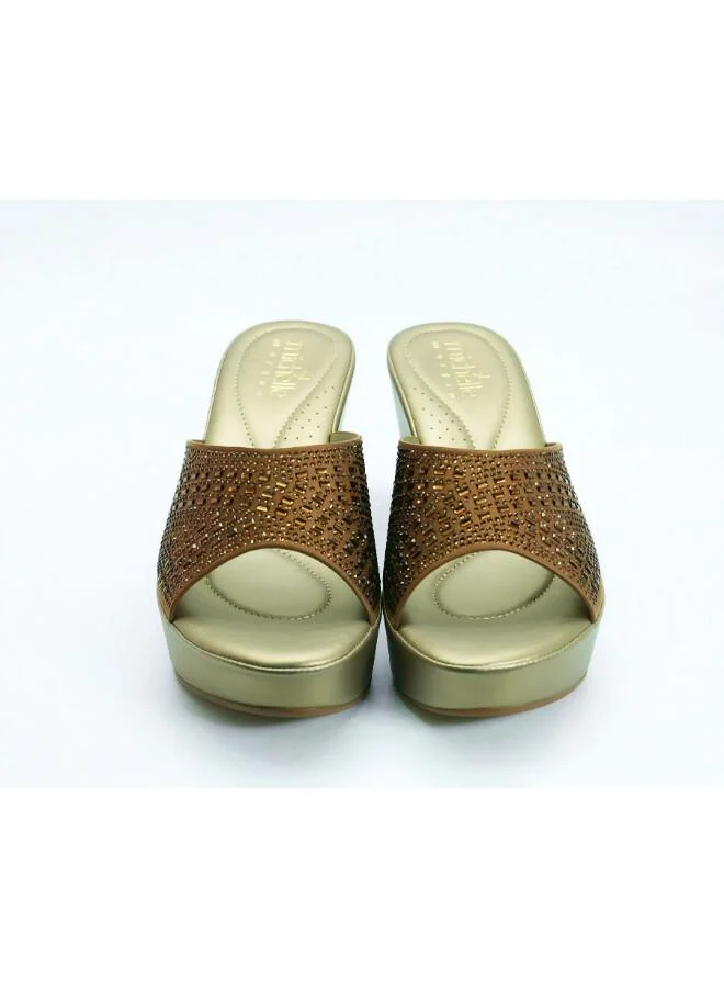 Michelle Morgan Tan 092-3131 Michelle Morgan Elegant Wedge Mules 514RJ33C Tan for Women | Best Price UAE