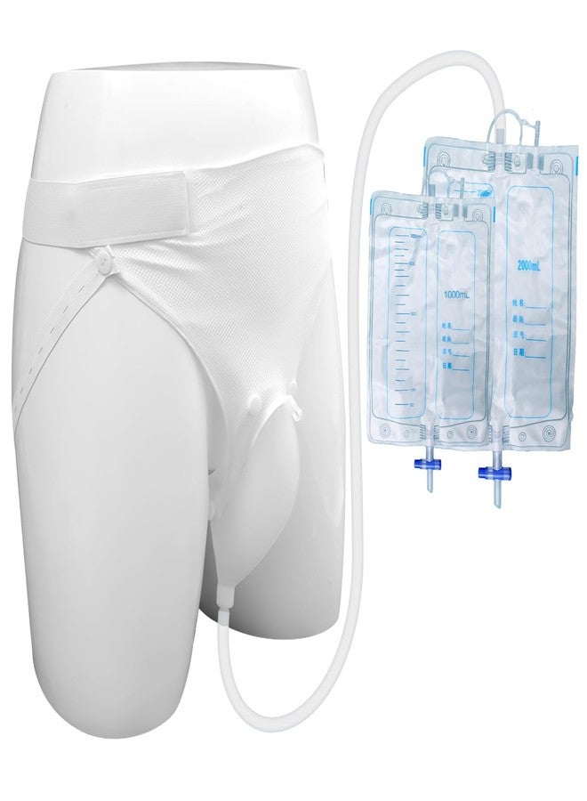 lefeke Wearable Urine Pot for Men Elderly, Silicone Ventilated Urine Collector, Reusable Urine Bag Collector, Portable Urine Collection Bag for Bedridden Patients - Image 1