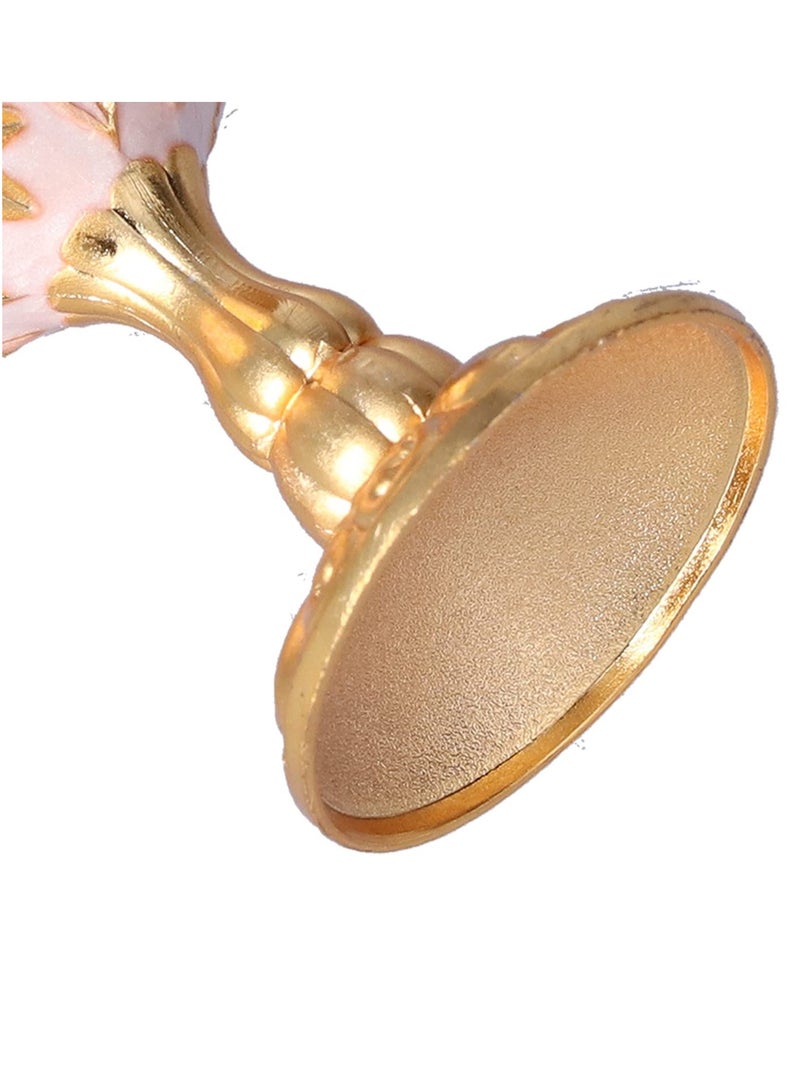 Excefore Vintage Brass Embossed Goblet Cup 2 Pieces 30mlGold Glasses Goblet Goblet Golden Glasses Embossed Cup Metal Embossed Cup Liqueur Cup Shot Glass for Kitchen - Image 3