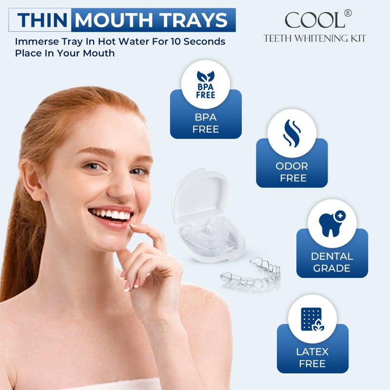 Cool Teeth Whitening أطقم تبييض الأسنان القابلة للتشكيل 4 أطقم أسنان 2 علبة للحفاظ على الأسنان أطقم الأسنان لجيل تبييض الأسنان متوافقة مع جيل تبييض الأسنان أوباليسنس - Image 2