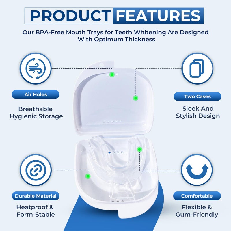 Cool Teeth Whitening أطقم تبييض الأسنان القابلة للتشكيل 4 أطقم أسنان 2 علبة للحفاظ على الأسنان أطقم الأسنان لجيل تبييض الأسنان متوافقة مع جيل تبييض الأسنان أوباليسنس - Image 5