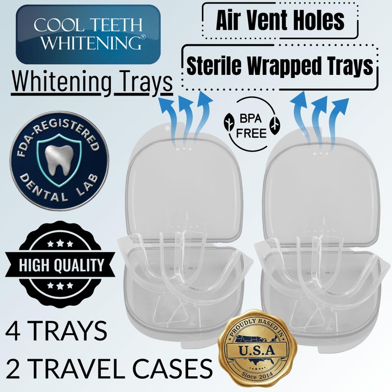 Cool Teeth Whitening أطقم تبييض الأسنان القابلة للتشكيل 4 أطقم أسنان 2 علبة للحفاظ على الأسنان أطقم الأسنان لجيل تبييض الأسنان متوافقة مع جيل تبييض الأسنان أوباليسنس - Image 3