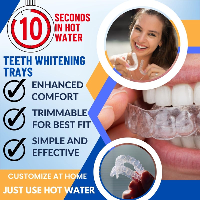 Cool Teeth Whitening أطقم تبييض الأسنان القابلة للتشكيل 4 أطقم أسنان 2 علبة للحفاظ على الأسنان أطقم الأسنان لجيل تبييض الأسنان متوافقة مع جيل تبييض الأسنان أوباليسنس - Image 4