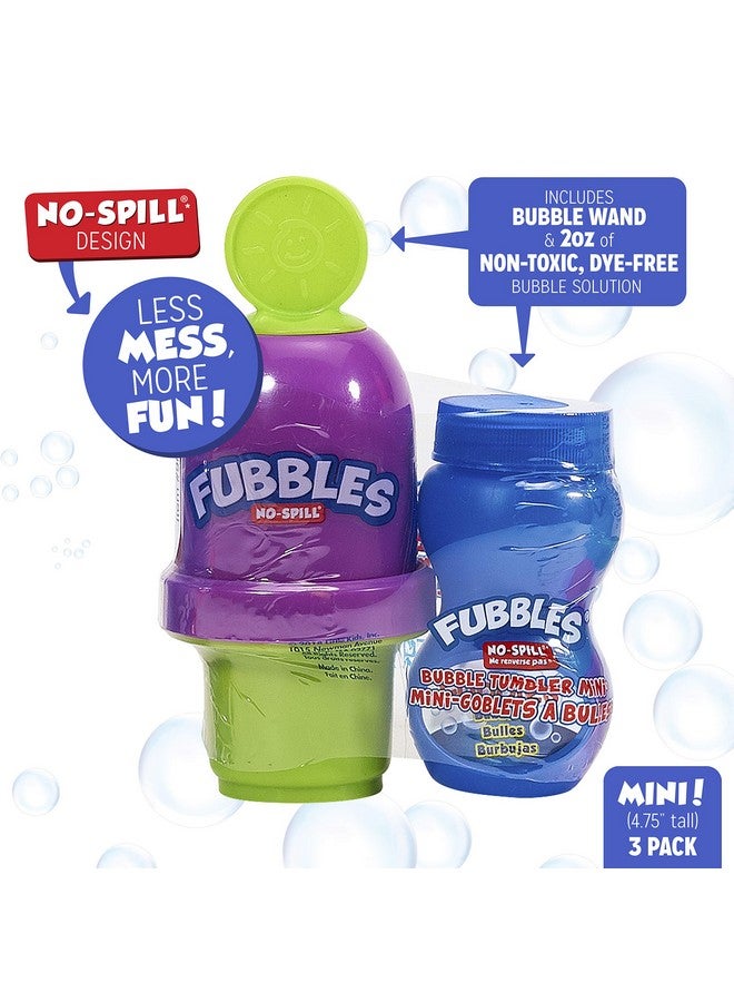 Little Kids Fubbles Bubbles No-Spill Bubble Tumbler for Babies Toddlers and Kids | Includes 6oz Bubble Solution and Bubble Wand (Tumbler Colors May Vary)(Pack of 3) - Image 2
