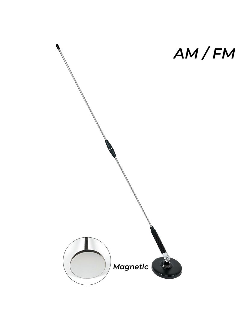 Universal Magnetic Car Radio Antenna 70cm AM FM Signal Receiver with Inner Copper Coil, Strong Reception, Waterproof Dustproof, Easy Installation, Compatible with Cars, SUVs, Trucks, Vans - Image 2