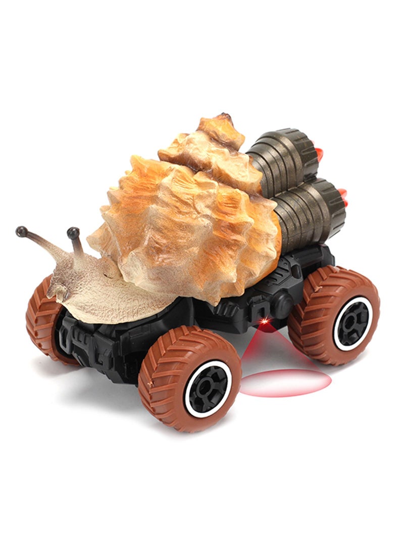 Little Story Kids Toy 2 Channel Snail Car With Remote Control - Brown  - Image 1