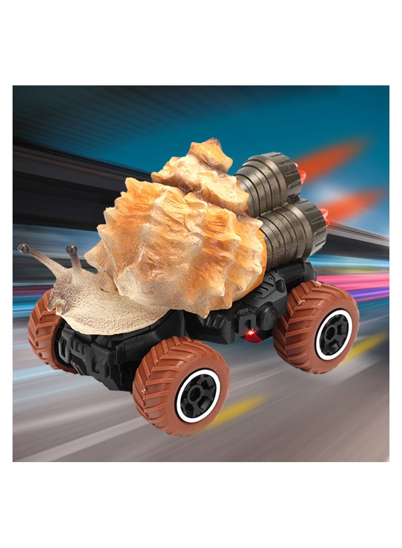 Little Story Kids Toy 2 Channel Snail Car With Remote Control - Brown  - Image 2