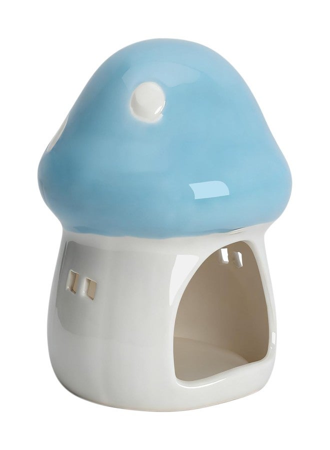 PENCK Cute Aquarium Mushroom House Betta Fish Tank Accessory Decor Mini Ceramic Fish Hideout Shrimp Cave Ornament (Blue) - Image 1