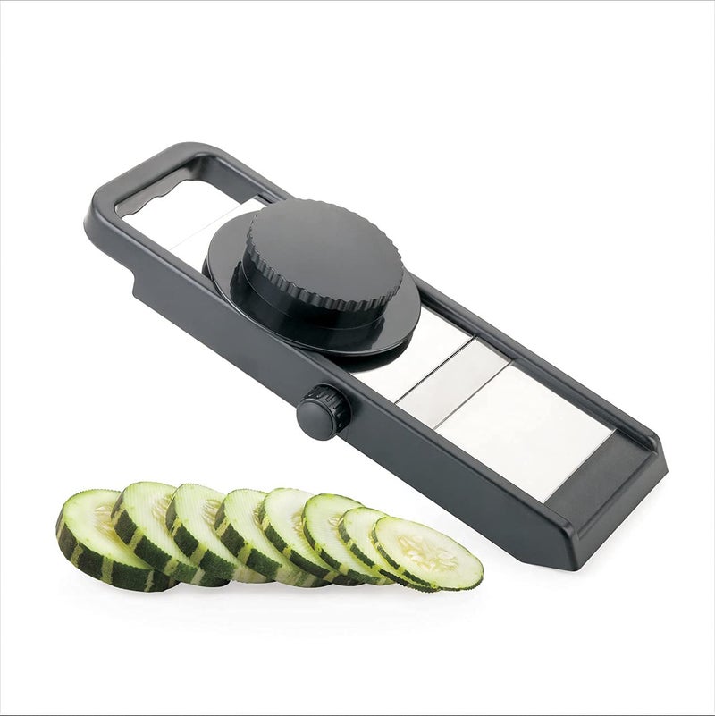 PARABRAHMA Adjustable Mandoline Potato Plastic Slicer1Piece BlackSilver - Image 3