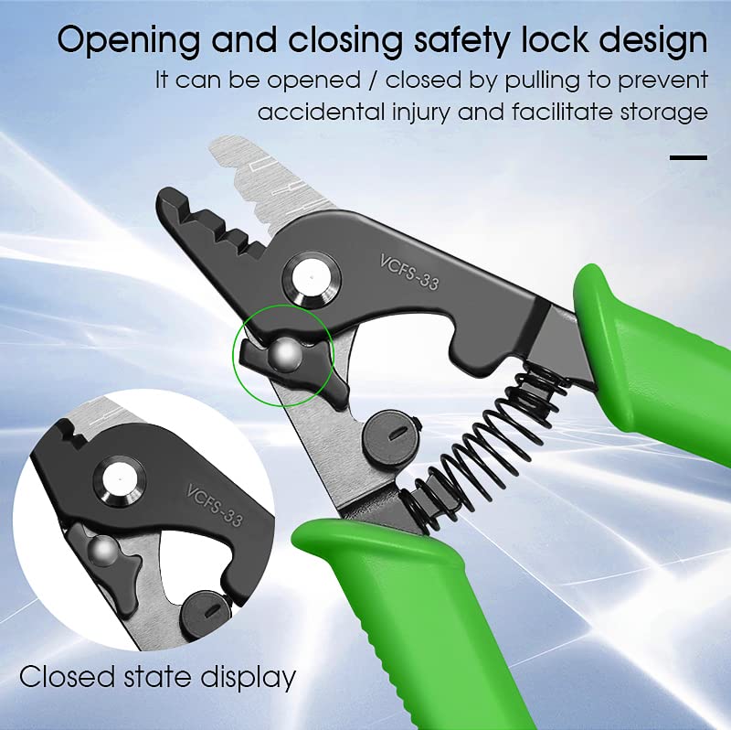 D YEDEMC YEDEMC Three-Ports Fiber Optical Stripper Pliers Fiber Wire Strippers for FTTH Tools Optic Fiber Stripping Plier - Image 3