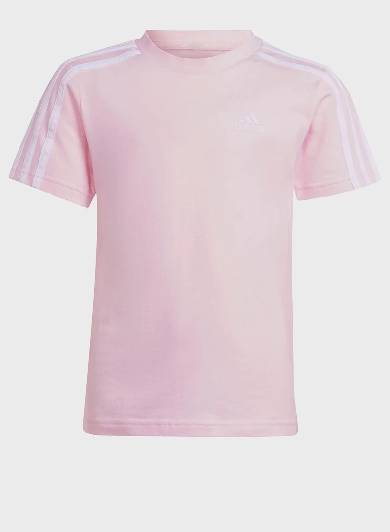 Adidas Little Kids 3 Stripes T-Shirt
